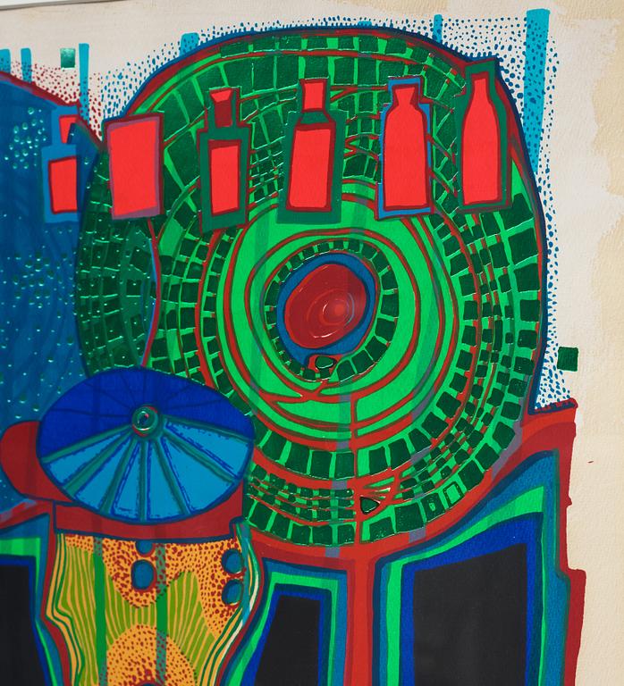 Friedensreich Hundertwasser, "Ein Regentag mit Walter Kampmann".