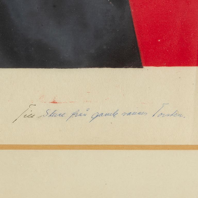 TORSTEN ANDERSSON, woodcut, signed, with dedication.