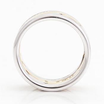 Georg Jensen, ring, "Fusion", set of 3, 18K gold/white gold with diamonds totalling approximately 0.34 ct.