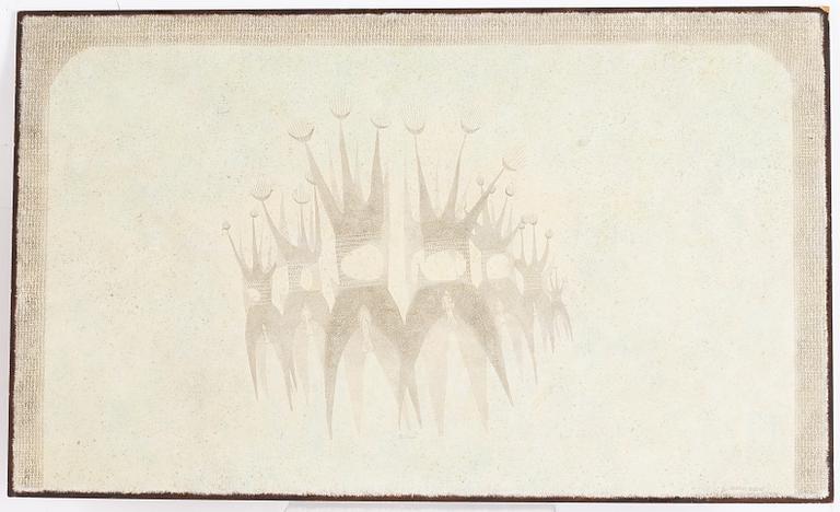 Thea Ekström, mixed media on panel, signed Ekström and dated 12 VII -65.