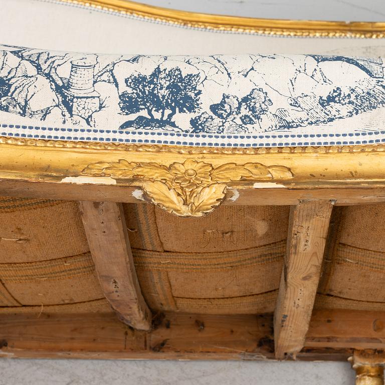 Sofa, Gustavian style, second half of the 19th century.