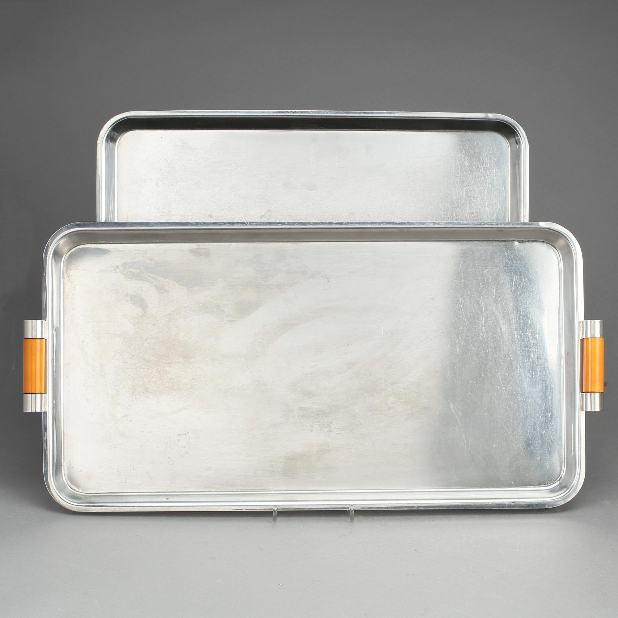 BRICKOR, 2 st, art deco, rostfritt stål, Eskilstuna, 1930/40-ta.