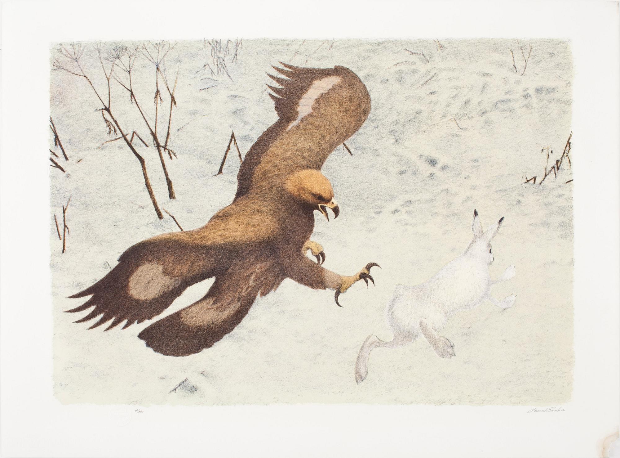 LENNART SAND, portfölj med sex färglitografier, sign 95/280 o dat -91.