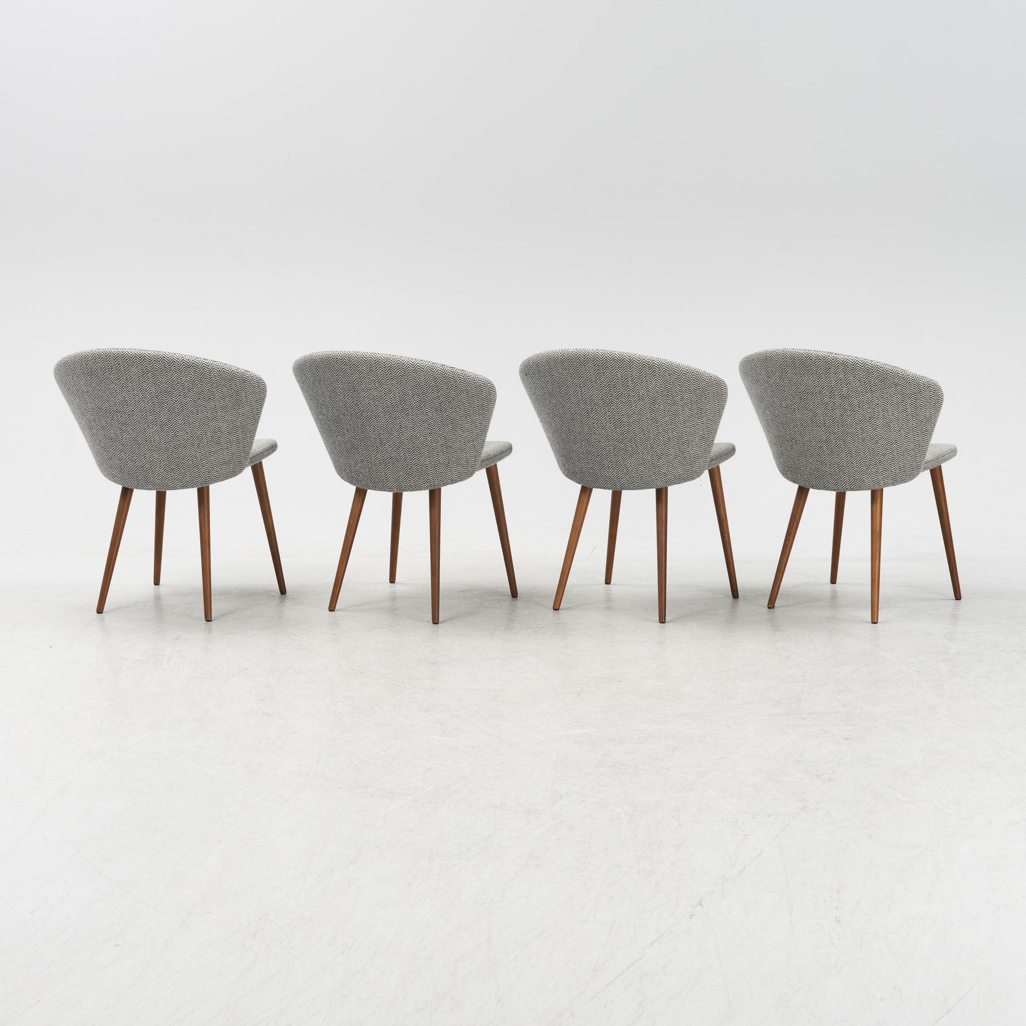 A set of four 'Miss Holly Upholstered' by Jonas Lindvall for Stolab designed 2018.
