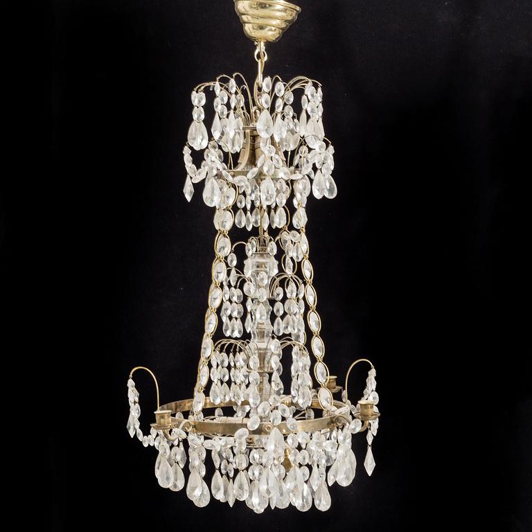 A mid 20th century Gustavian style chandelier.