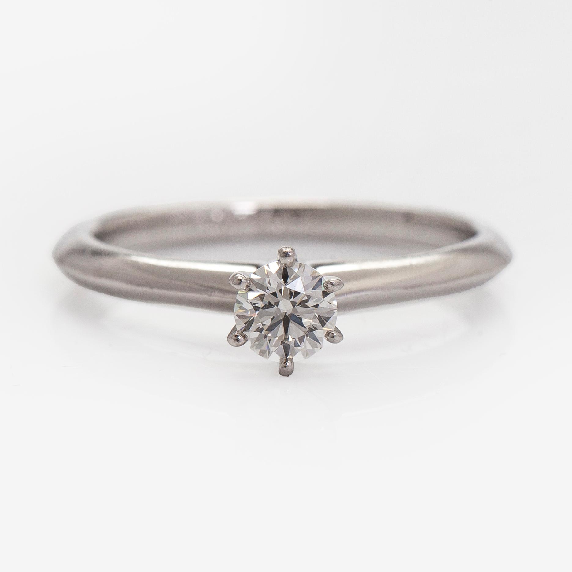 Tiffany & Co, ring, platinum and a brilliant-cut diamond.