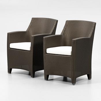 Garden armchairs, 1 pair, "Barcelona", Dedon, 21st century.