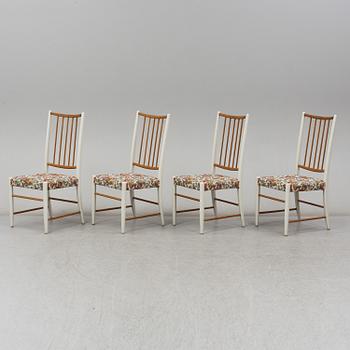 Four '829' chairs by Karl Axel Adolfsson, Gemla with an additional table.