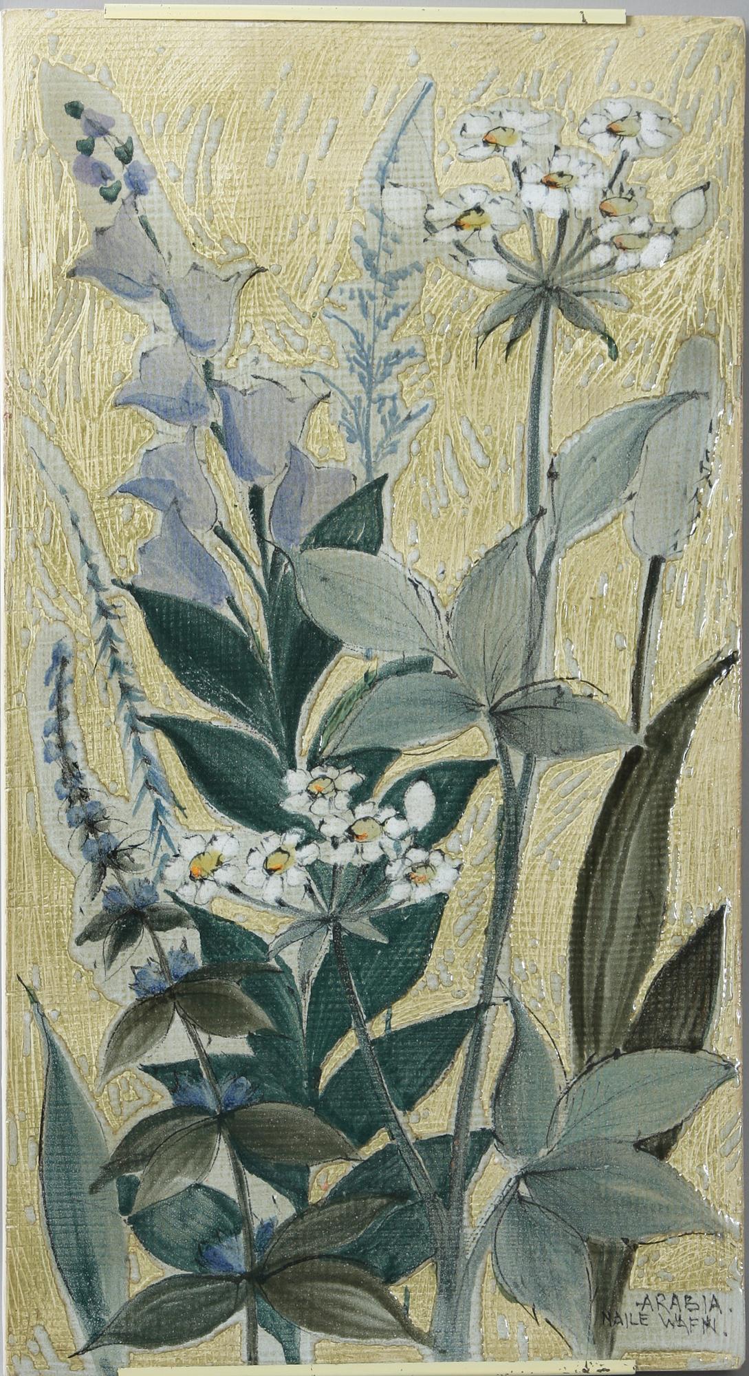 VÄGGPLATTA, keramik, Naile Wafin, Arabia.