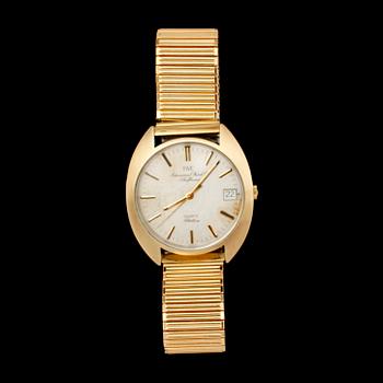 ARMBANDSUR, guld på stål. IWC, International Watch Company Schaffhausen, Quartz Flatline.