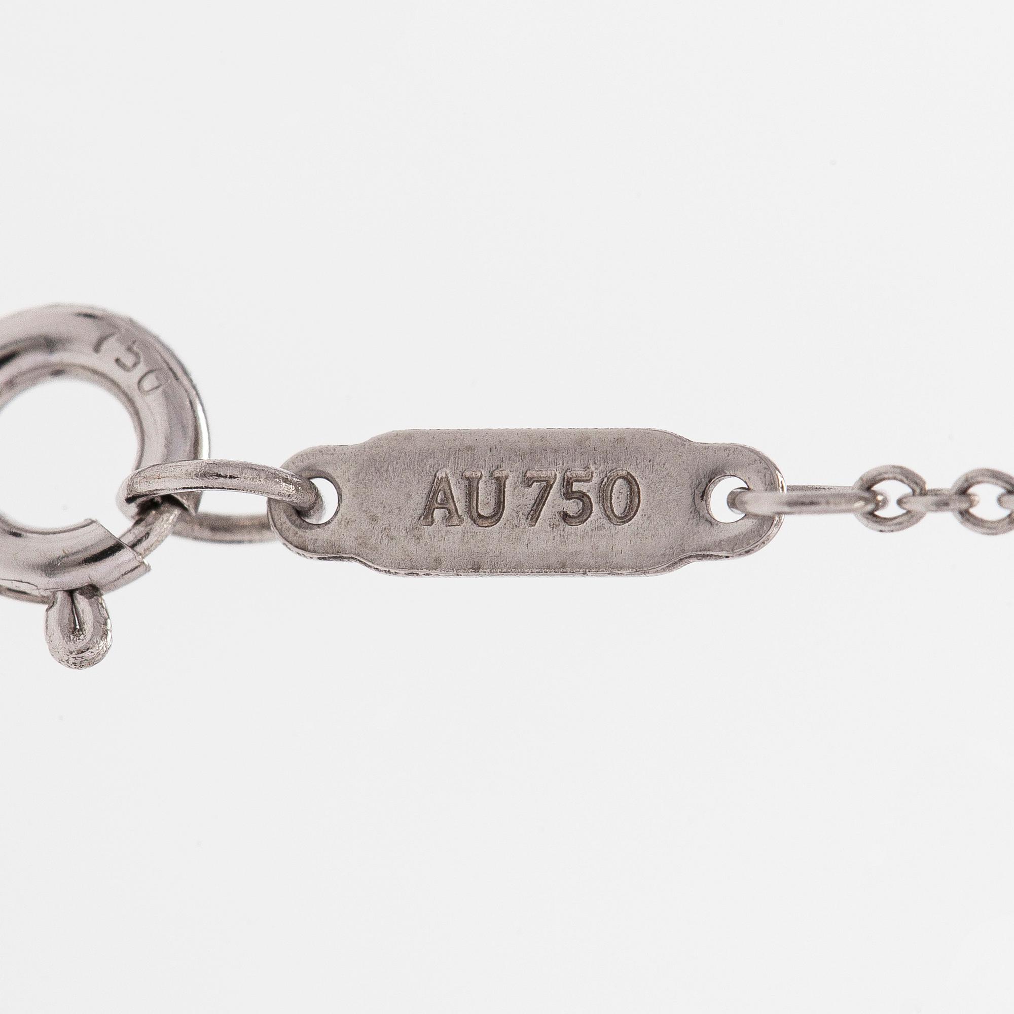 Tiffany & Co, halsband, "Metro Heart", 18K vitguld och diamanter.