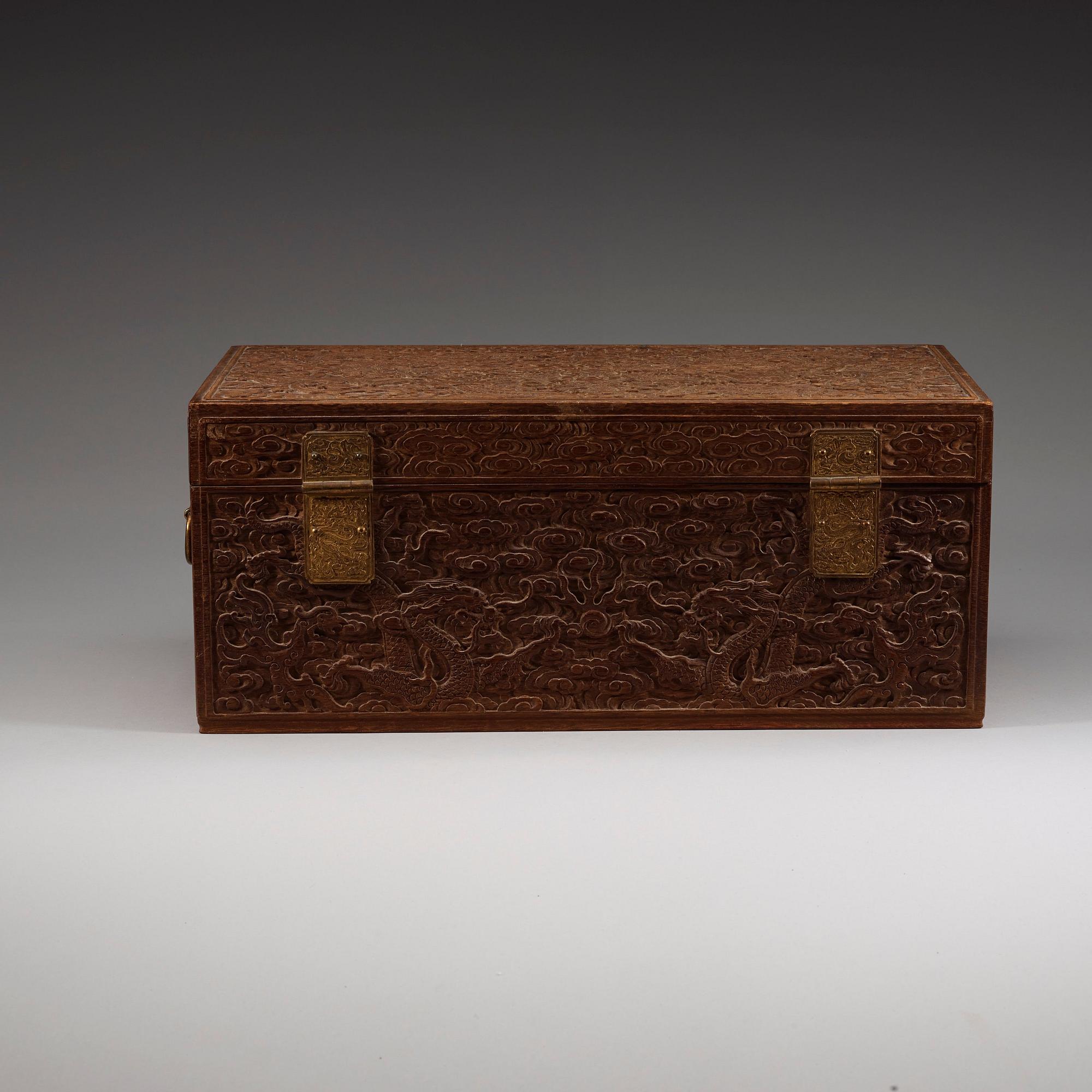 SKRIN med LOCK, hardwood, Qing dynastin (1644-1912).