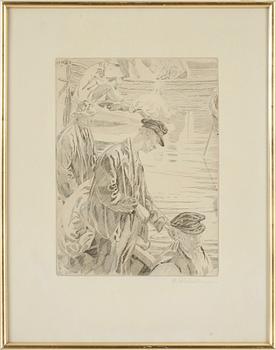 Carl Wilhelmson · CARL WILHELMSON, etsning, signerad, signerad o daterad i 1919 i plåten.