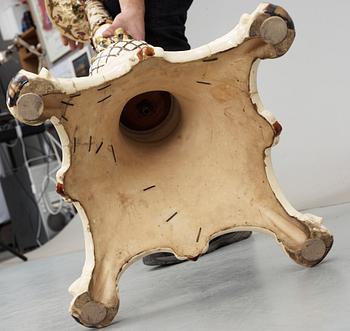 GOLVLAMPA, majolika, "Ivory", Rörstrand, 1800/1900-tal.