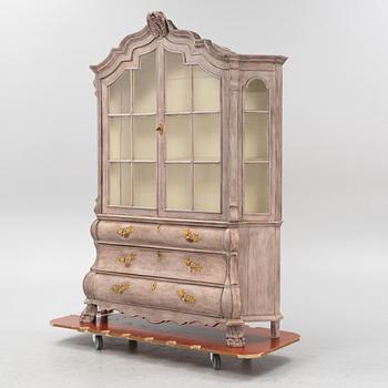 A painted Rococo style cabinet, early 20th Century.