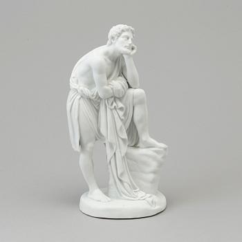 BERTEL THORVALDSEN, efter. SKULPTUR, biskvi. "En ung mans predikan". Bing & Gröndahl, 1800-tal.