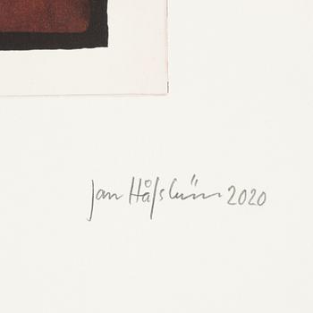 Jan Håfström, etching in colours, 2020, signed 45/50.