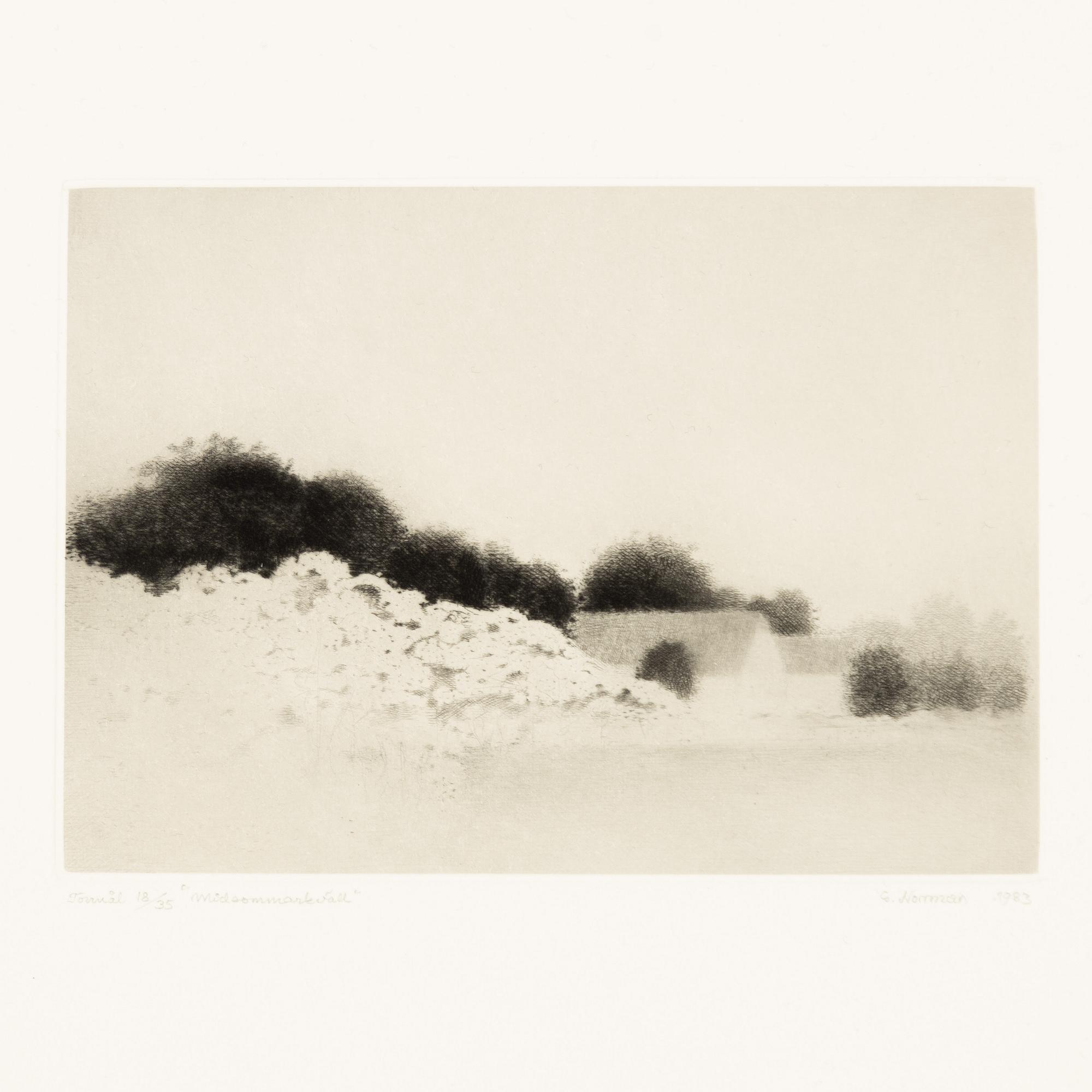Gunnar Norrman, Drypoint engravings, 9, signed and numbered.