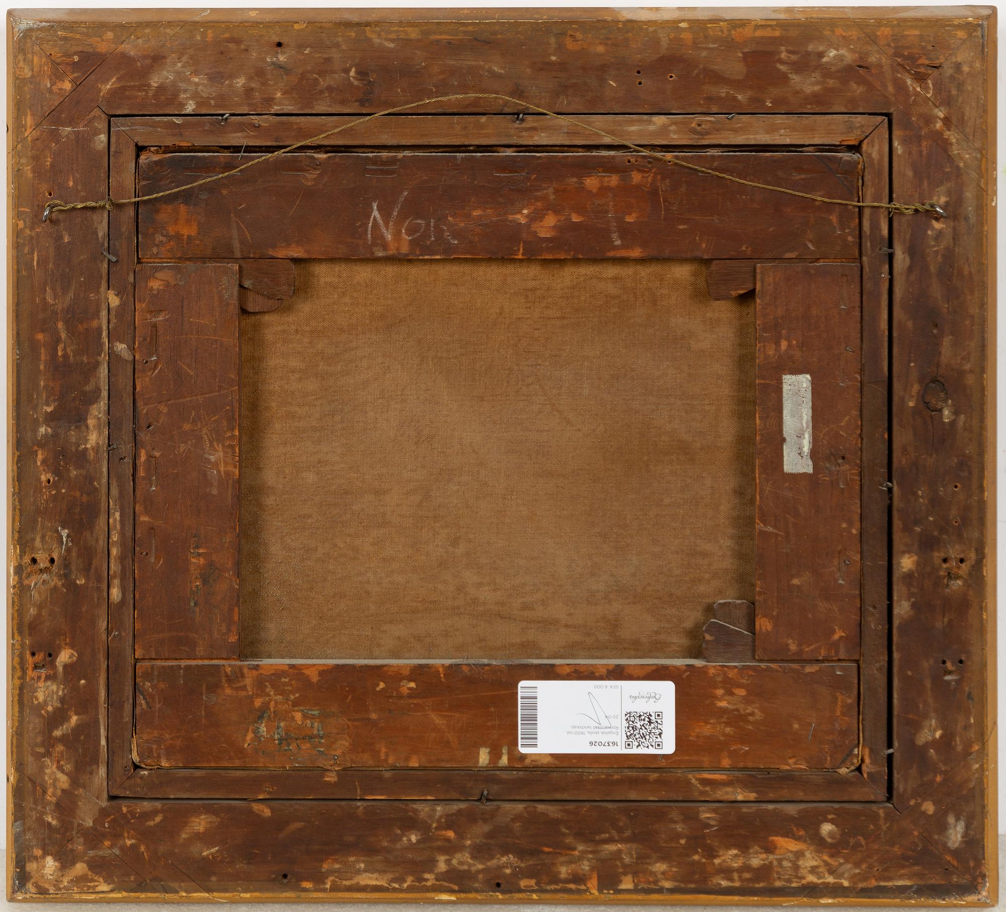 English school, 19th century, Romantic landscape.