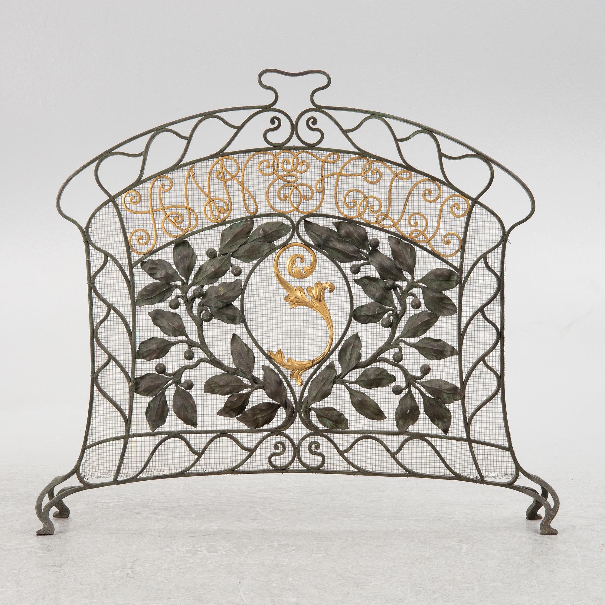 A fire screen, , 20th century,.