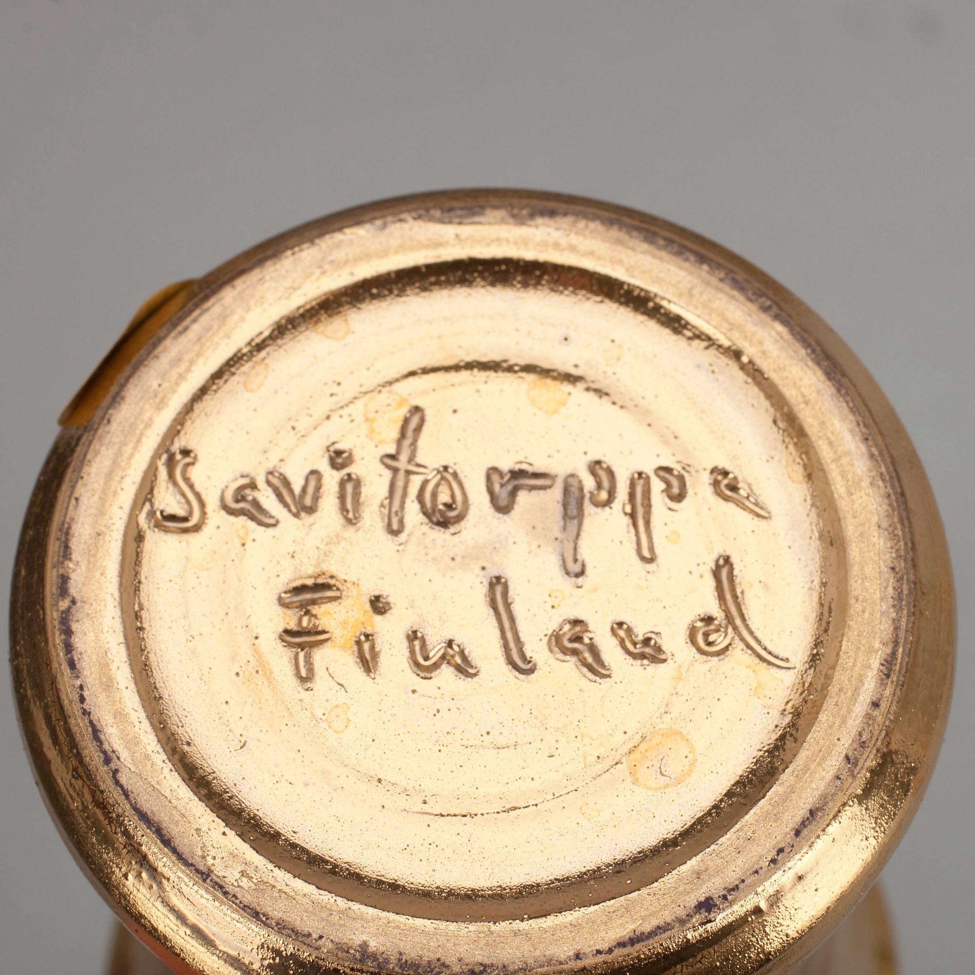 KARAFF samt BÄGARE, 6 st, rödlera, Savitorppa 1970/1980-tal.