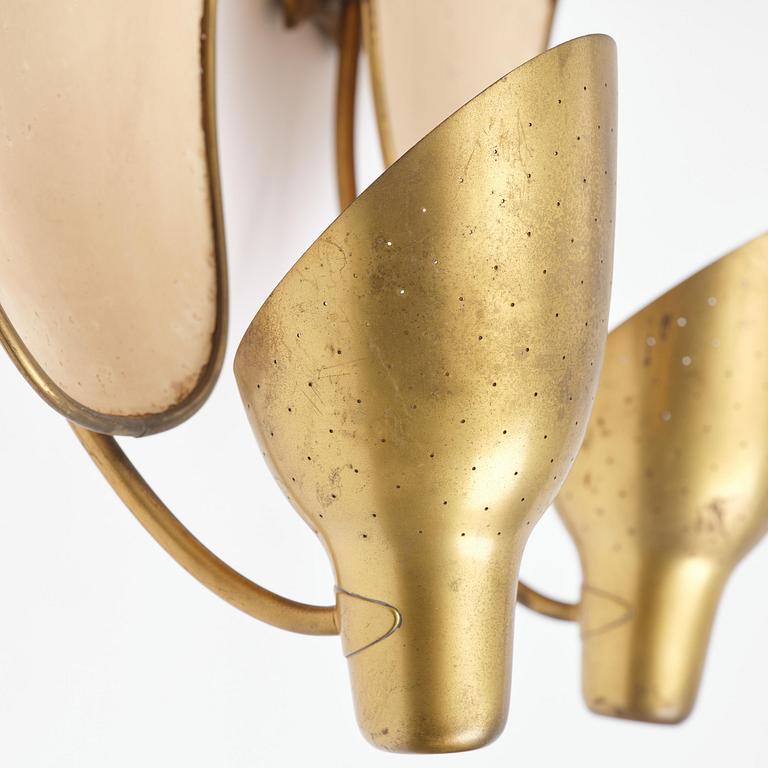 Carl-Axel Acking, a pair of wall lamps model "5017", Bröderna Malmströms Metallvarufabrik, Malmö, 1940s.