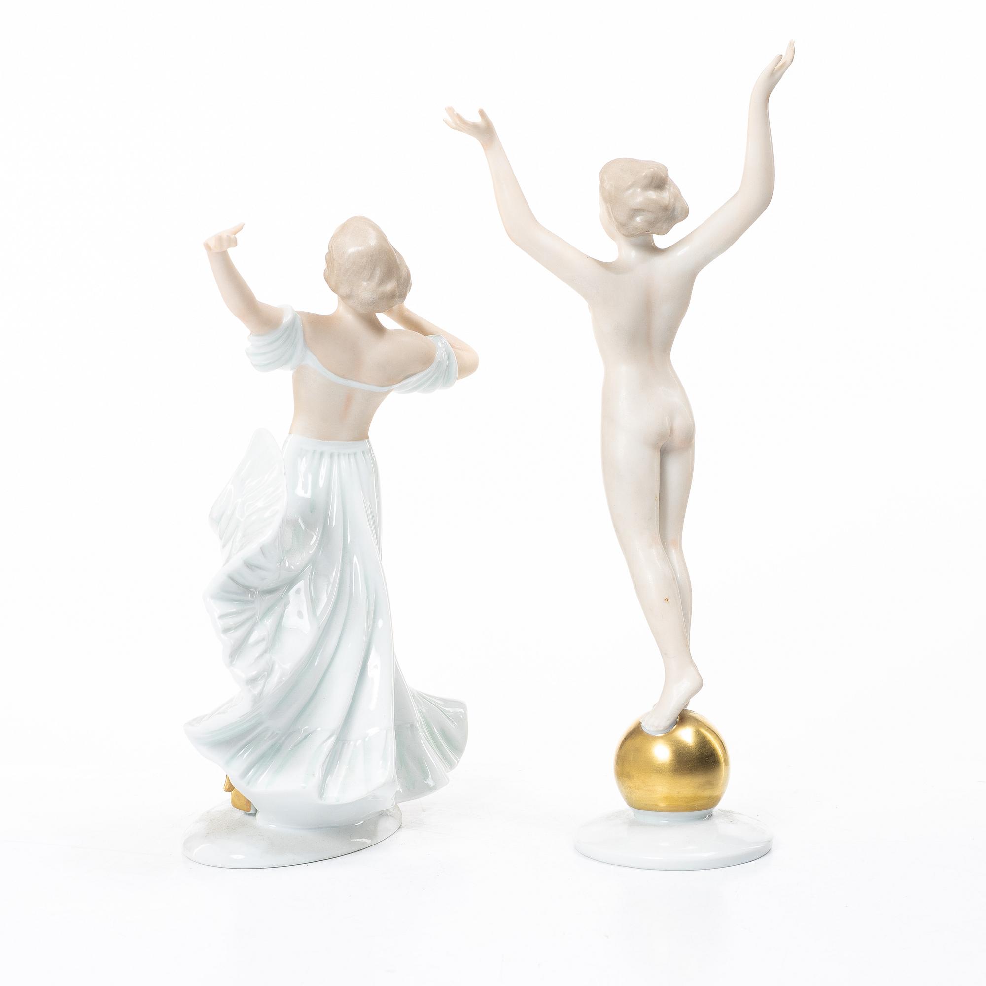 Figurines, 6 pieces, porcelain, including Schaubach Kunst, 20th century.