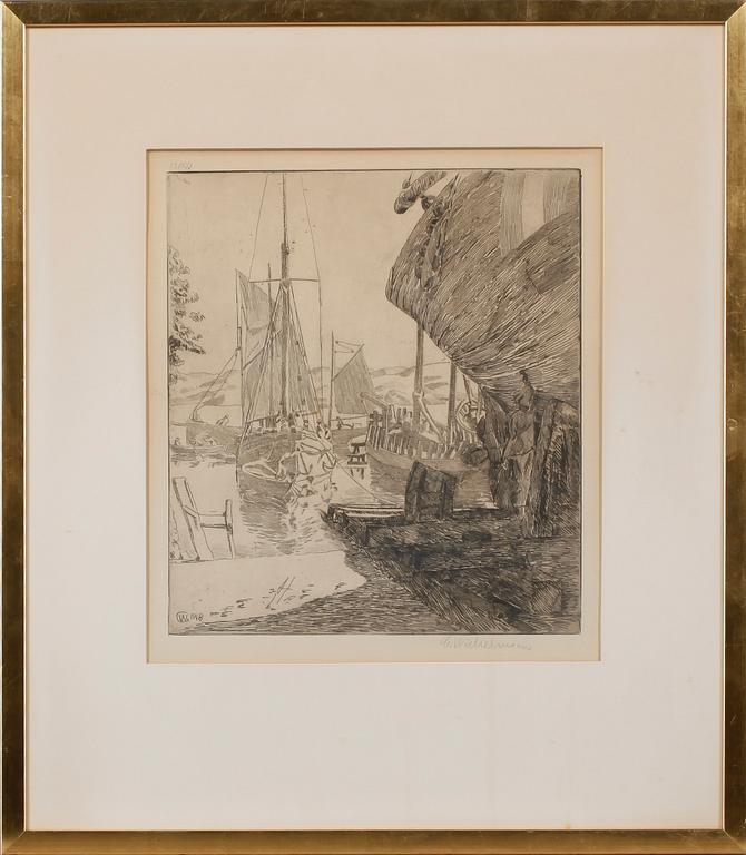 CARL WILHELMSON (SVERIGE), etsning, signerad, numrerad 13/50 samt daterad 1918.