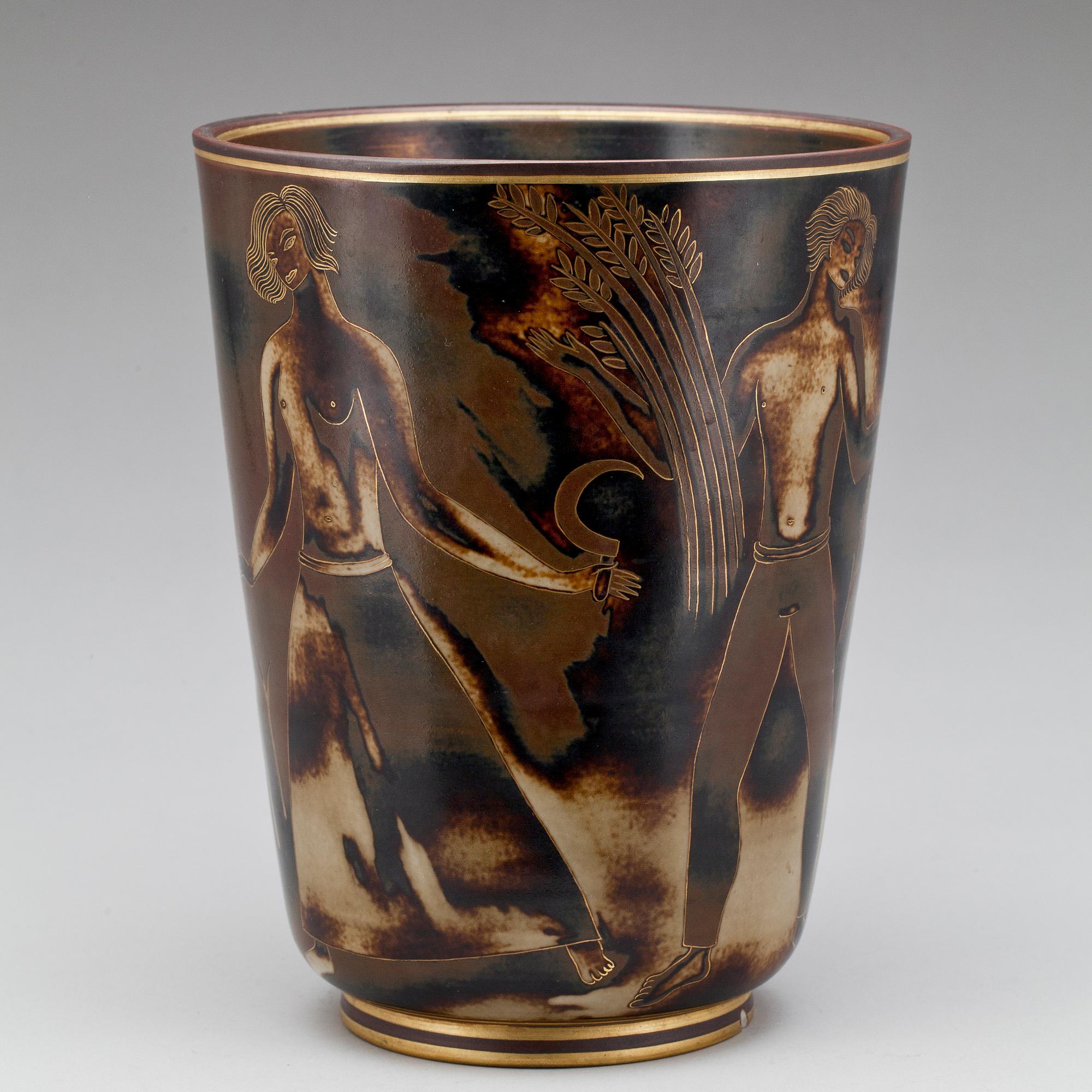 VAS, porslin, Oskar Dahl, Alp, Lidköping, numr 1406. 1900-talets första hälft.