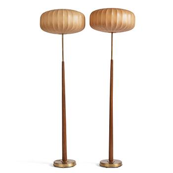 Hans Bergström, two floor lamps, model "C-770", ateljé Lyktan, Sweden 1940-50s.