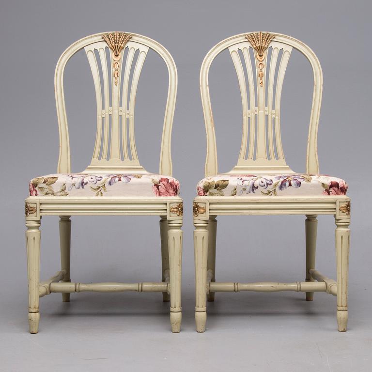 STOLAR, 4 st, gustaviansk stil, 1900-talets mitt/andra hälft.