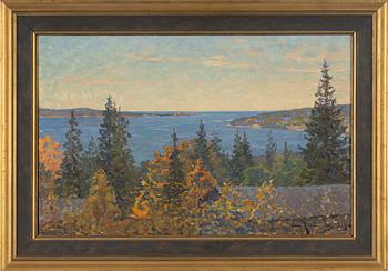 Carl Johansson, oil on panel, signed and dated 1929.