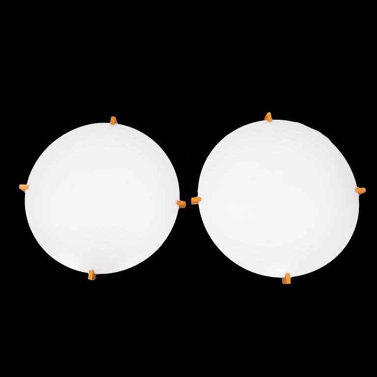 Uno & Östen Kristiansson, ceiling lamp a pair "Plafo", Luxus, second half of the 20th century.