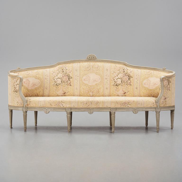 Soffa, Stockholmsarbete, sent 1700-tal, Gustaviansk.