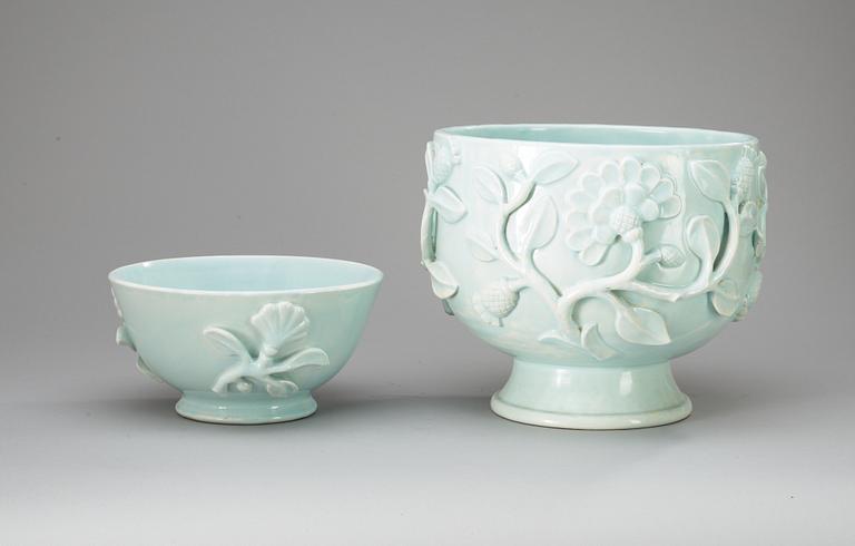 YTTERFORDER samt SKÅL, flintgods. Wilhelm Kåge, Gustavsberg 1925-27.