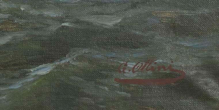 GIOVANNI OTTINI, olja på duk, sign., Italien, 1800-talets slut.