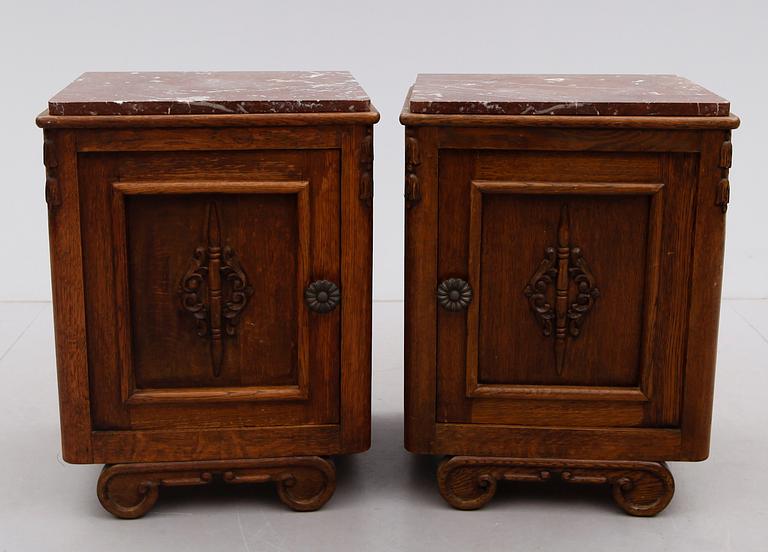 SÄNGBORD, 1 par, art déco, 1930-tal.
