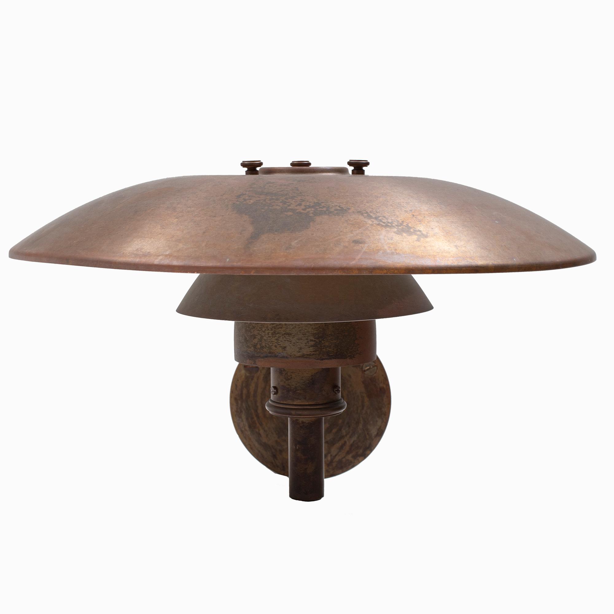 POUL HENNINGSEN, a PH copper wall light, Louis Poulsen, Denmark.