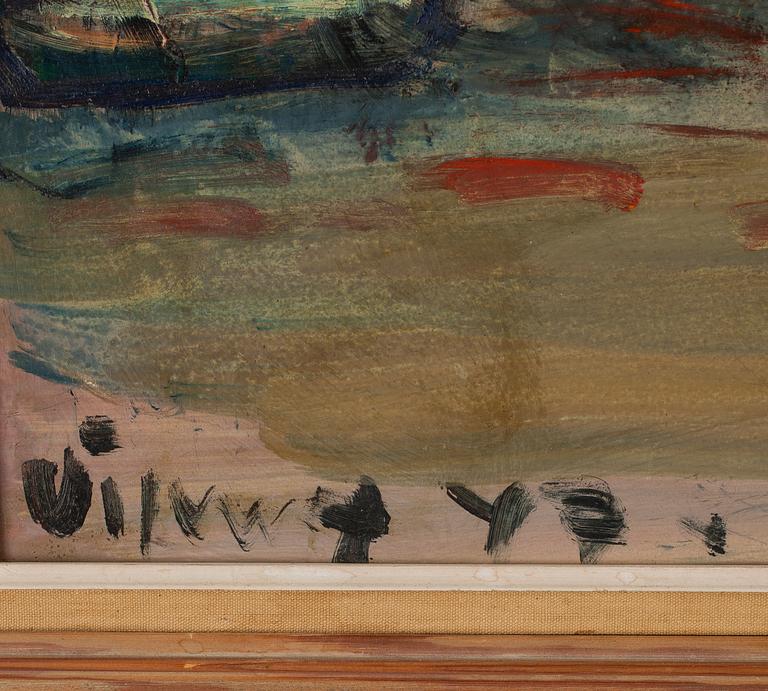 SYLVAIN VIGNY, olja på pannå, signnerad.