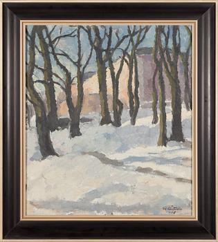 Werner Åström, oil on canvas, signed and dated -18.
