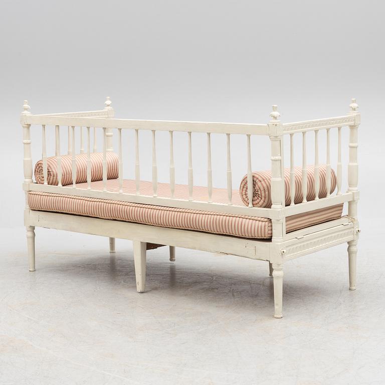A Gustavian sofa, 18th century.