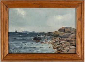 GUSTAVE ALBERT, oil on canvas laid down on paper-panel, signed A.A. and dated 86.