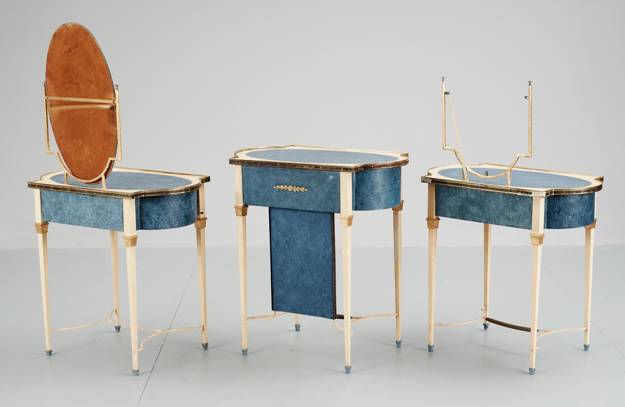 TOALETTBORD, 2+1, Louis XVI-stil, 1900-tal.
