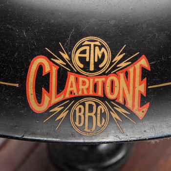 RADIOMOTTAGARE med HORNHÖGTALARE, ATM "Claritone" BBC, 1920/1930-tal.