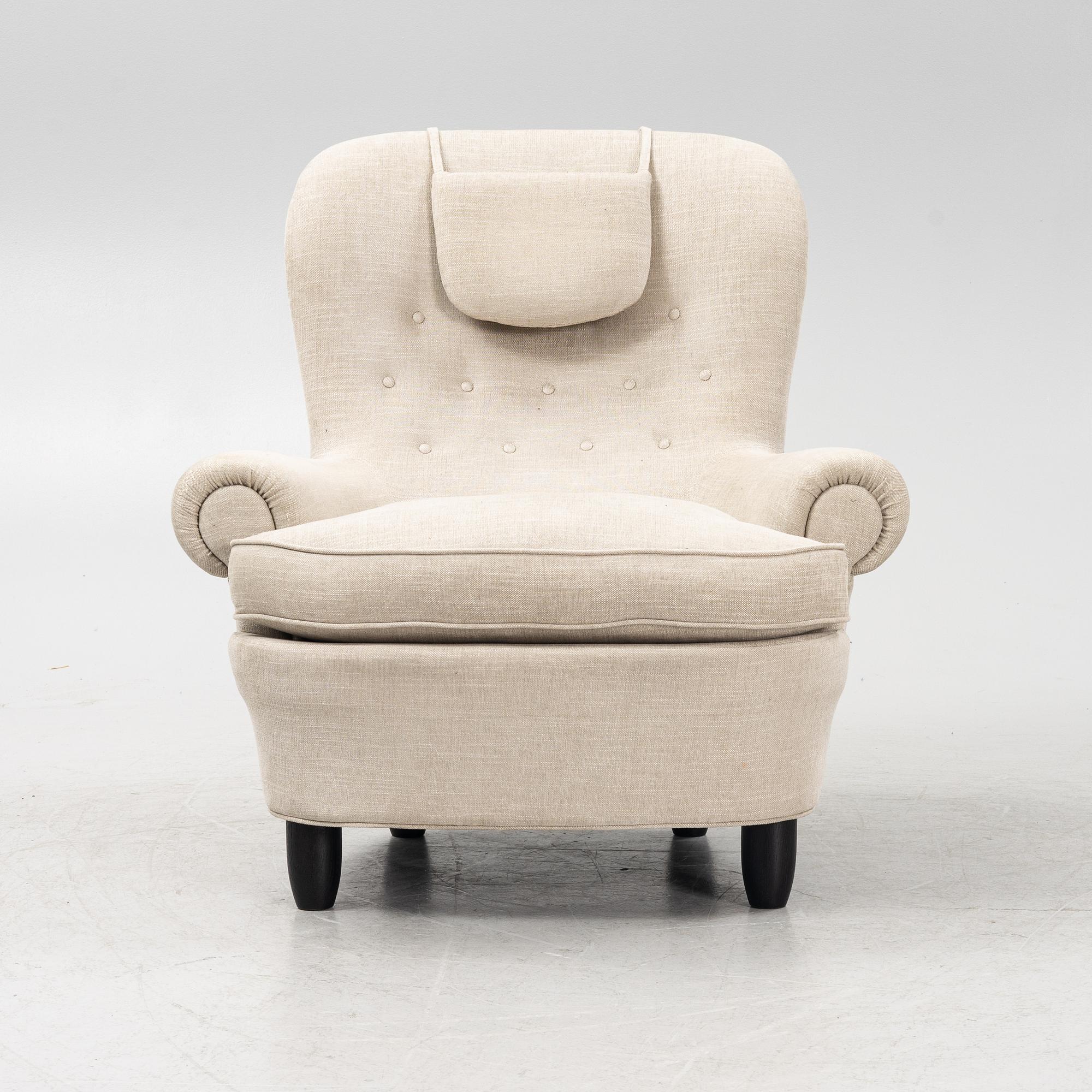Carl Malmsten, armchair, "Jättepaddan", OH Sjögren, Tranås.