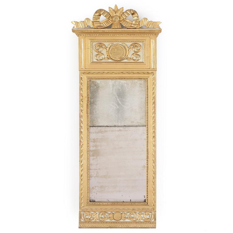 SPEGEL, gustaviansk, Stockholms hallstämpel, daterad 1798?.