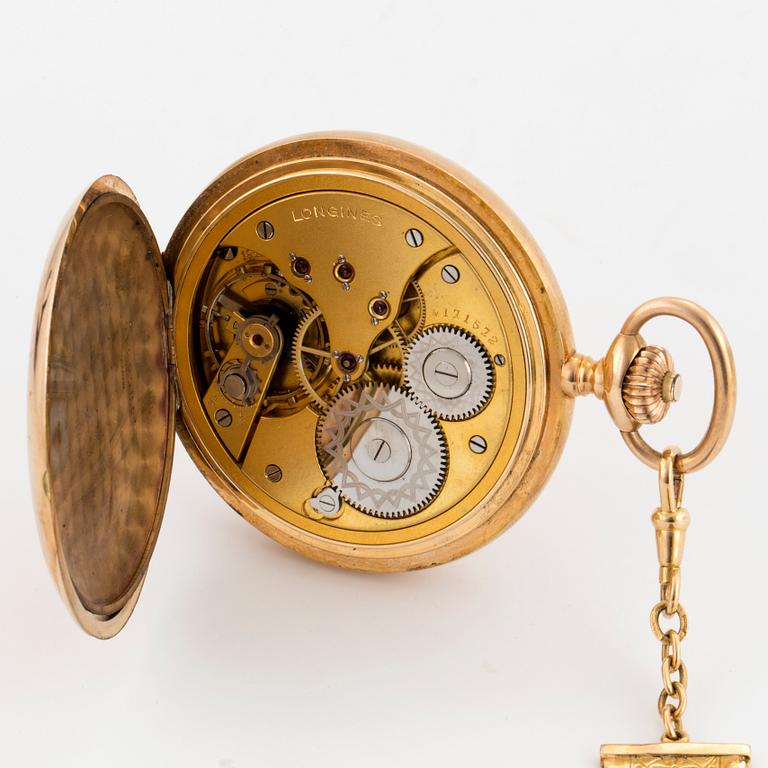 LONGINES, pocket watch 52,5 mm, hunter case,