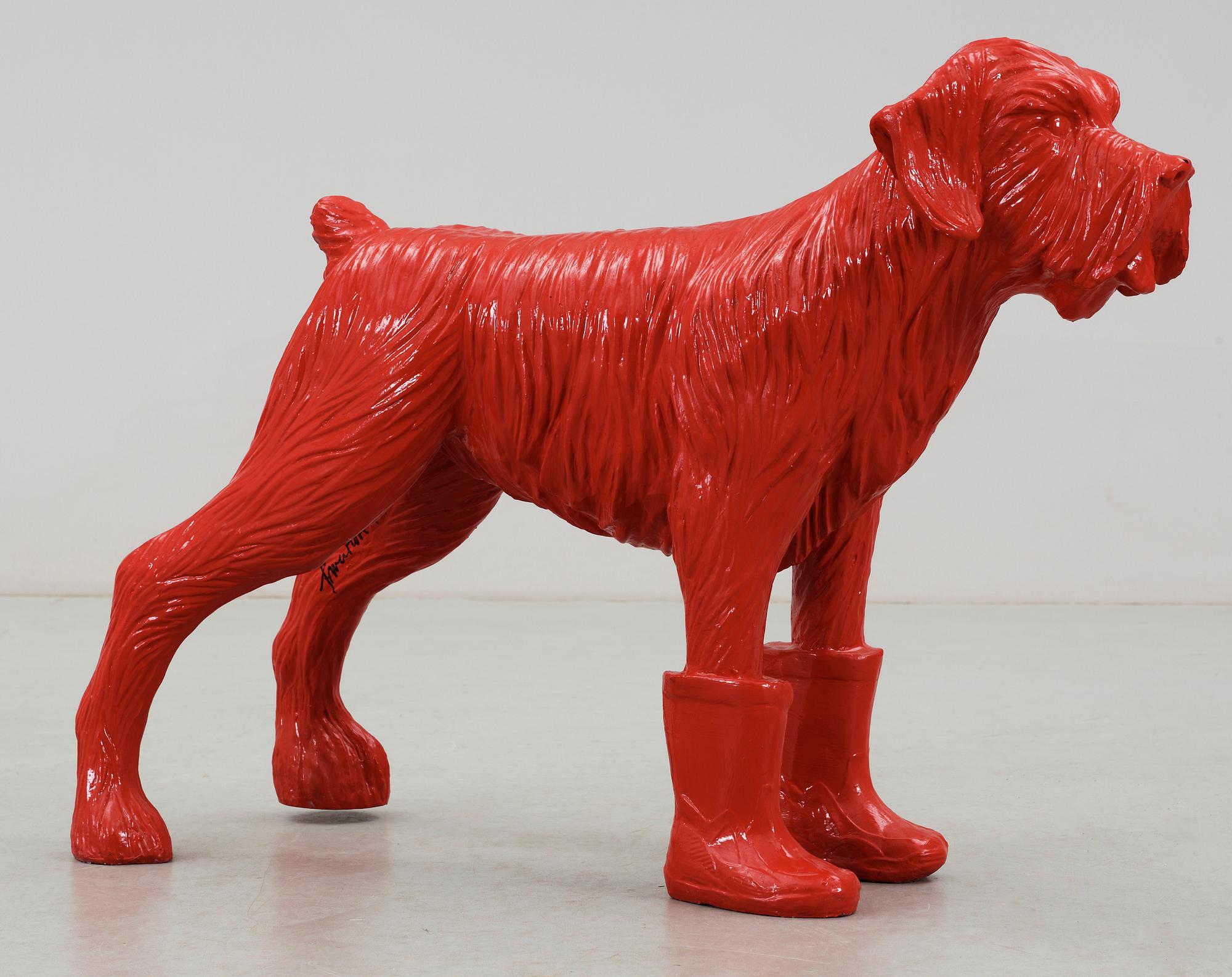 WILLIAM SWEETLOVE, "Cloned red dog with plastic boots", sign o numr 93/100, 2006.