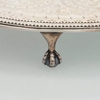 Salver, sterling silver, Mackay, Cunningham & Co, Edinburg 1876.