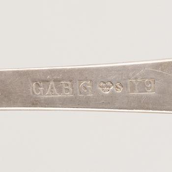Jacob Ängman, bestickservis, 46 delar, silver, "Rosenholm", GAB, Eskilstuna, 1969-74.